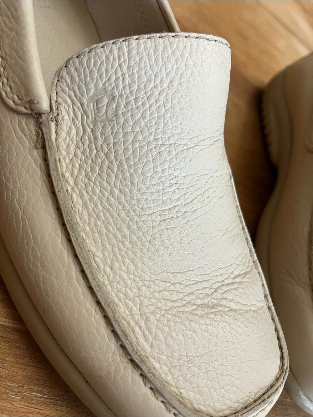 Havana Joe Men's Cream Leather Slip On Resort Loafers Made In Spain